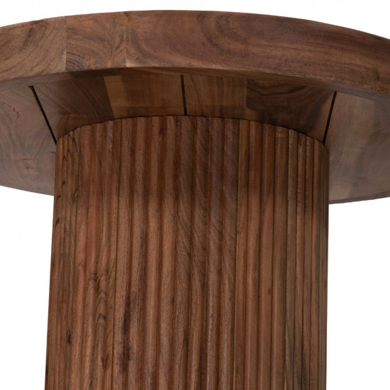 ΤΡΑΠΕΖΙ ΣΑΛΟΝΙΟΥ ΣΤΡΟΓΓΥΛΟ RAJJEH ΜΑΣΙΦ ΑΚΑΚΙΑ ΦΥΣΙΚΟ ΧΡΩΜΑ Φ50x60Υεκ.