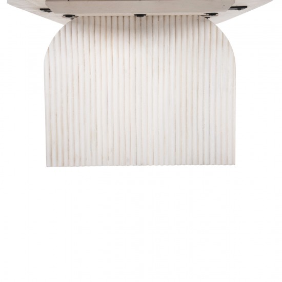 ΤΡΑΠΕΖΙ ΣΑΛΟΝΙΟΥ ΟΒΑΛ HONKY ΜΑΣΙΦ ΞΥΛΟ MANGO ΣΕ ΛΕΥΚΟ 120x60x40Yεκ.