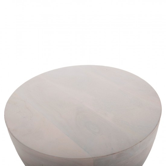 ΣΚΑΜΠΟ ΣΤΡΟΓΓΥΛΟ COIL ΜΑΣΙΦ MANGO ΣΕ ΛΕΥΚΟ ΧΡΩΜΑ Φ35x51Υ εκ.