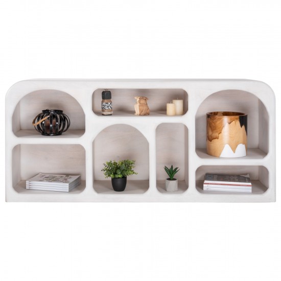 ΜΠΟΥΦΕΣ HANDYR ΜΑΣΙΦ ΞΥΛΟ MANGO ΣΕ ΛΕΥΚΟ ΧΡΩΜΑ 165x35x75Yεκ.