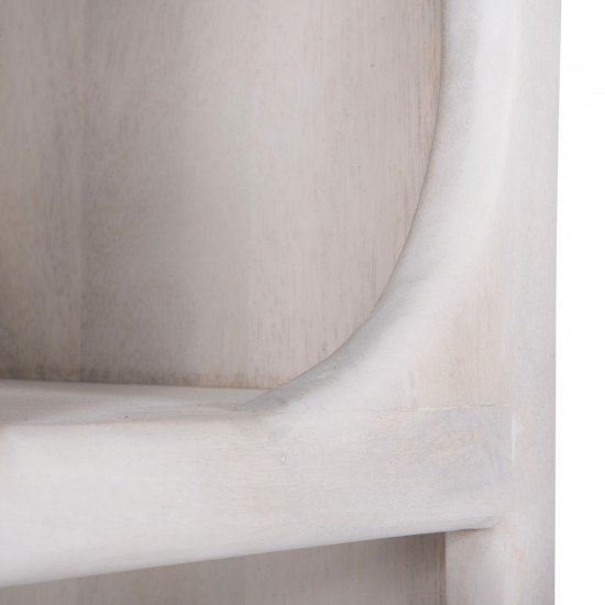 ΡΑΦΙΕΡΑ ΚΟΜΜΟ HANDYR ΜΑΣΙΦ ΞΥΛΟ MANGO ΣΕ ΛΕΥΚΟ ΧΡΩΜΑ 60x35x120Υεκ.