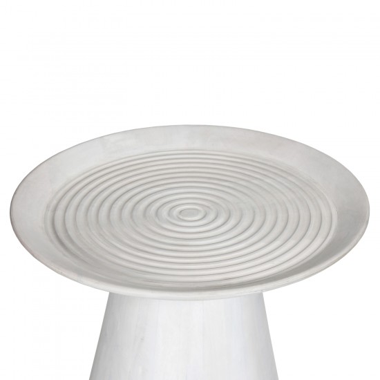 ΤΡΑΠΕΖΙ ΣΑΛΟΝΙΟΥ ΣΤΡΟΓΓΥΛΟ ROSS ΜΑΣΙΦ ΞΥΛΟ MANGO-ΛΕΥΚΟ Φ60x45Υεκ.