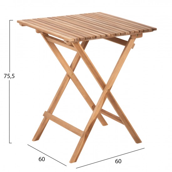ΣΕΤ 3ΤΜΧ ΕΞΩΤ.ΧΩΡΟΥ ΠΤΥΣΣΟΜΕΝΟ KENDYR ΜΑΣΙΦ TEAK ΞΥΛΟ-ΦΥΣΙΚΟ 46x50x88,5Υ