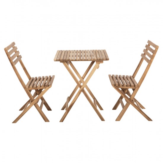 ΣΕΤ 3ΤΜΧ ΕΞΩΤ.ΧΩΡΟΥ ΠΤΥΣΣΟΜΕΝΟ KENDYR ΜΑΣΙΦ TEAK ΞΥΛΟ-ΦΥΣΙΚΟ 46x50x88,5Υ