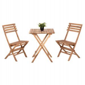 ΣΕΤ 3ΤΜΧ ΕΞΩΤ.ΧΩΡΟΥ ΠΤΥΣΣΟΜΕΝΟ KENDYR ΜΑΣΙΦ TEAK ΞΥΛΟ-ΦΥΣΙΚΟ 46x50x88,5Υ