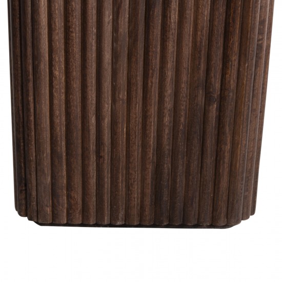 ΒΟΗΘΗΤΙΚΟ ΤΡΑΠΕΖΑΚΙ ΤΕΤΡΑΓΩΝΟ GLADYS ΜΑΣΙΦ MANGO-ΤΡΑΒΕΡΤΙΝΑ 40x40x60Υεκ.