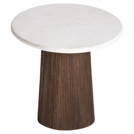 ΤΡΑΠΕΖΙ ΤΡΑΠΕΖΑΡΙΑΣ ΟΒΑΛ PURGER ΜΑΣΙΦ MANGO-ΛΕΥΚΟ ΜΑΡΜΑΡΟ 180x90x76Υεκ.