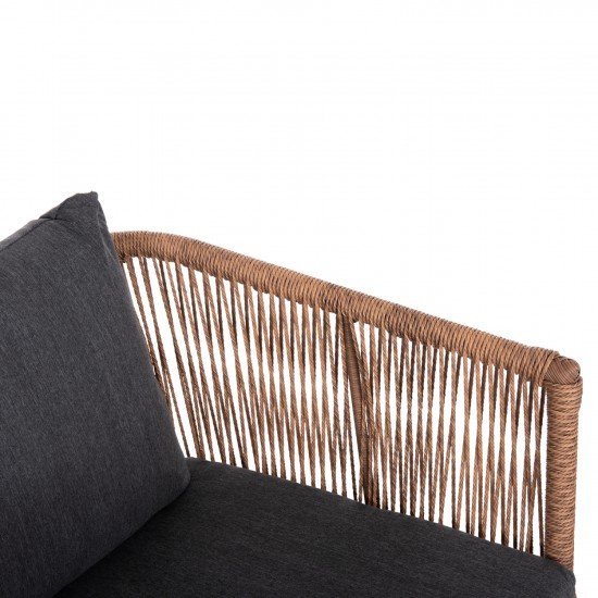 ΣΑΛΟΝΙ ΕΞ.ΧΩΡΟΥ 4ΤΜΧ FREJA ΑΛΟΥΜ.ΑΝΘΡΑΚΙ-PE RATTAN ΜΠΕΖ-ΑΝΘΡΑΚΙ ΜΑΞΙΛΑΡΙΑ