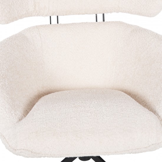 ΠΟΛΥΘΡΟΝΑ ΠΕΡΙΣΤΡΕΦΟΜΕΝΗ BRYLL ΕΚΡΟΥ ΜΠΟΥΚΛΕ-ΜΑΥΡΗ ΒΑΣΗ 86x90x97Υεκ.