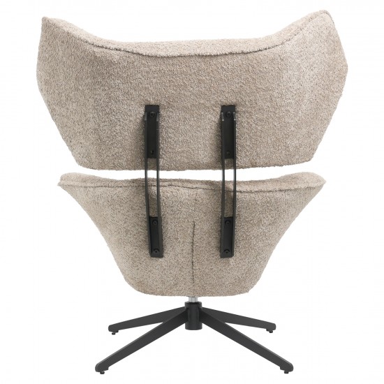 ΠΟΛΥΘΡΟΝΑ ΠΕΡΙΣΤΡΕΦΟΜΕΝΗ BRYLL ΜΠΕΖ ΜΠΟΥΚΛΕ-ΜΑΥΡΗ ΒΑΣΗ 86x90x97Υεκ.