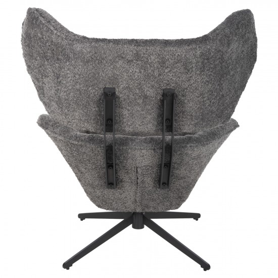 ΠΟΛΥΘΡΟΝΑ ΠΕΡΙΣΤΡΕΦΟΜΕΝΗ BRYLL ΓΚΡΙ ΜΠΟΥΚΛΕ-ΜΑΥΡΗ ΒΑΣΗ 86x90x97Υεκ.