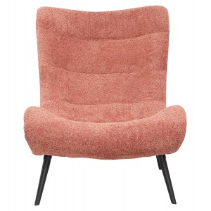 ΠΟΛΥΘΡΟΝΑ BRYM ΡΟΖ ΜΠΟΥΚΛΕ ΥΦΑΣΜΑ-ΜΑΥΡΑ ΞΥΛΙΝΑ ΠΟΔΙΑ 97x80x100Υ εκ.