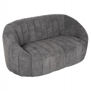 ΚΑΝΑΠΕΣ 2-ΘΕΣΙΟΣ ΜΟΒΥ ΓΚΡΙ ΜΠΟΥΚΛΕ ΥΦΑΣΜΑ 145x82x67Υεκ.