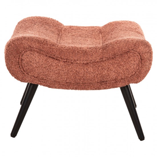 ΣΚΑΜΠΟ-ΥΠΟΠΟΔΙΟ KEMBA ΡΟΖ ΜΠΟΥΚΛΕ-ΜΑΥΡΑ ΞΥΛΙΝΑ ΠΟΔΙΑ 68X58X40Υ εκ.