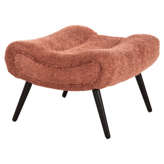 ΣΚΑΜΠΟ-ΥΠΟΠΟΔΙΟ KEMBA ΡΟΖ ΜΠΟΥΚΛΕ-ΜΑΥΡΑ ΞΥΛΙΝΑ ΠΟΔΙΑ 68X58X40Υ εκ.