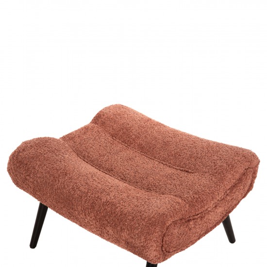 ΣΚΑΜΠΟ-ΥΠΟΠΟΔΙΟ KEMBA ΡΟΖ ΜΠΟΥΚΛΕ-ΜΑΥΡΑ ΞΥΛΙΝΑ ΠΟΔΙΑ 68X58X40Υ εκ.