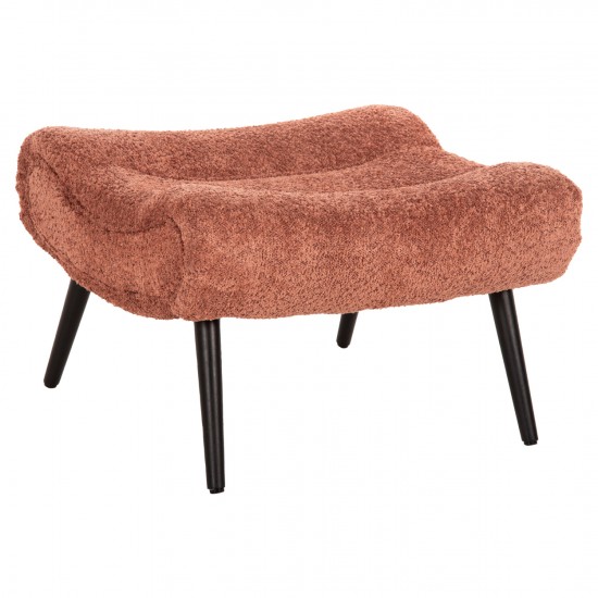 ΣΚΑΜΠΟ-ΥΠΟΠΟΔΙΟ KEMBA ΡΟΖ ΜΠΟΥΚΛΕ-ΜΑΥΡΑ ΞΥΛΙΝΑ ΠΟΔΙΑ 68X58X40Υ εκ.