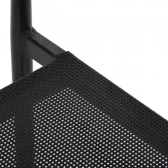 ΠΟΛΥΘΡΟΝΑ SERLY ΑΛΟΥΜΙΝΙΟ ΜΑΥΡΟ-TEXTILENE ΜΑΥΡΟ 56x61x74,5Yεκ