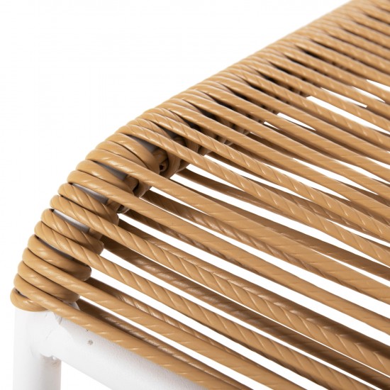 ΚΑΡΕΚΛΑ SUKI ΜΕΤΑΛΛO ΛΕΥΚΟ KAI ΣΥΝΘ. RATTAN ΣΕ ΦΥΣΙΚΟ 54x62x80Υεκ