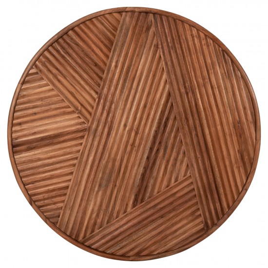 ΤΡΑΠΕΖΙ ΣΑΛΟΝΙΟΥ ΣΤΡΟΓΓΥΛΟ RANNE ΜΑΣΙΦ ΞΥΛΟ ΑΚΑΚΙΑΣ ΣΕ ΦΥΣΙΚΟ Φ80x38Yεκ.