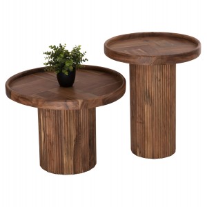 ΣΕΤ 2ΤΜΧ ΤΡΑΠΕΖΙΑ ΣΑΛΟΝΙΟΥ ΣΤΡΟΓΓΥΛΑ RAJJEH ΜΑΣΙΦ ΑΚΑΚΙΑ Φ50 & Φ60εκ.