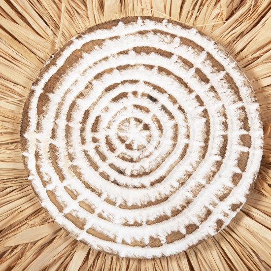 ΕΠΙΤΡΑΠΕΖΙΟ ΔΙΑΚΟΣΜΗΤΙΚΟ GRASS ΣΕ ΦΥΣΙΚΟ-ΜΑΥΡΗ ΞΥΛΙΝΗ ΒΑΣΗ 18x9x43Υεκ.