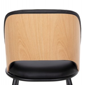 ΚΑΡΕΚΛΑ DELF PU ΜΑΥΡΟ-ΜΑΥΡΑ ΜΕΤΑΛ. ΠΟΔΙΑ-ΞΥΛΙΝΗ ΠΛΑΤΗ ΦΥΣΙΚΟ 48x55x76Υεκ.