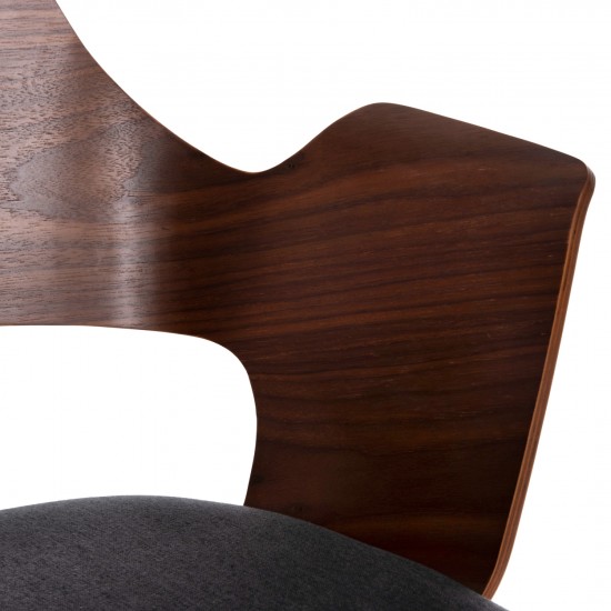 ΚΑΡΕΚΛΑ VELP ΞΥΛΟ ΣΕ ΚΑΡΥΔΙ-ΓΚΡΙ ΥΦΑΣΜΑ-ΜΑΥΡΑ ΜΕΤΑΛΛΙΚΑ  ΠΟΔΙΑ 55,5x50x79Υεκ.