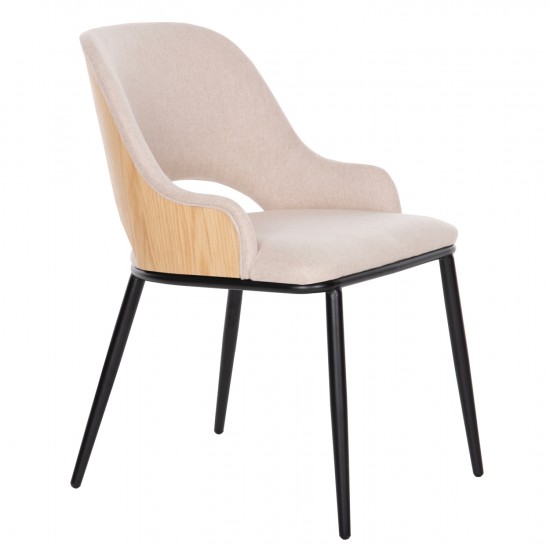 ΚΑΡΕΚΛΑ DELF ΜΠΕΖ ΥΦΑΣΜΑ-ΜΑΥΡΑ ΜΕΤΑΛ. ΠΟΔΙΑ-ΞΥΛΙΝΗ ΠΛΑΤΗ ΟΑΚ 48x55x76Υ