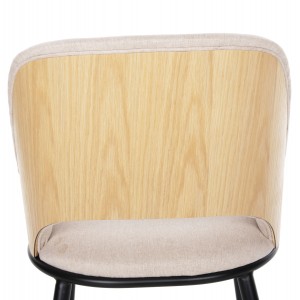 ΚΑΡΕΚΛΑ DELF ΜΠΕΖ ΥΦΑΣΜΑ-ΜΑΥΡΑ ΜΕΤΑΛ. ΠΟΔΙΑ-ΞΥΛΙΝΗ ΠΛΑΤΗ ΟΑΚ 48x55x76Υ