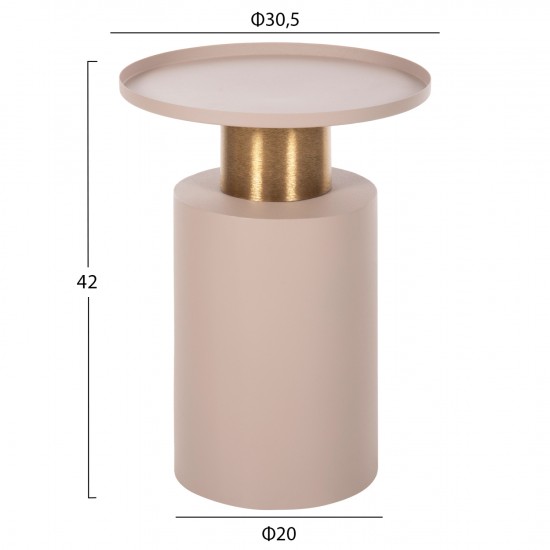 ΒΟΗΘΗΤΙΚΟ ΤΡΑΠΕΖΑΚΙ PUNJAB ΜΕΤΑΛΛΟ ΣΕ ΕΚΡΟΥ-ΧΡΥΣΟΧΑΛΚΙΝΟ Φ30,5x42Υεκ.