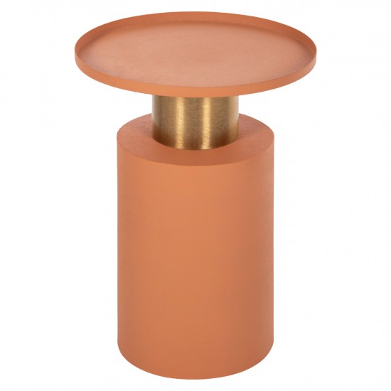 ΒΟΗΘΗΤΙΚΟ ΤΡΑΠΕΖΑΚΙ PUNJAB ΜΕΤΑΛΛΟ ΣΕ ΠΟΡΤΟΚΑΛΙ-ΧΡΥΣΟΧΑΛΚΙΝΟ Φ30,5x42Υεκ.