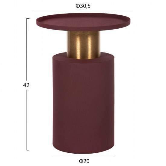 ΒΟΗΘΗΤΙΚΟ ΤΡΑΠΕΖΑΚΙ PUNJAB ΜΕΤΑΛΛΟ ΣΕ ΚΕΡΑΜΙΔΙ-ΧΡΥΣΟΧΑΛΚΙΝΟ Φ30,5x42Υεκ.