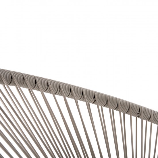 ΠΟΛΥΘΡΟΝΑ ΤΥΠΟΥ ΦΩΛΙΑ ΜΕΤΑΛ. ACAPULCO ΜΑΥΡΗ-ΕΚΡΟΥ ΣΥΝΘ. RATTAN 71x72x80Υεκ