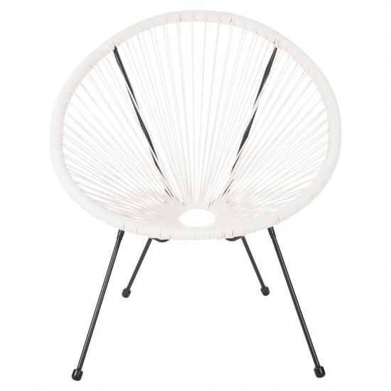 ΠΟΛΥΘΡΟΝΑ ΤΥΠΟΥ ΦΩΛΙΑ ΜΕΤΑΛ. ACAPULCO ΜΑΥΡΗ-ΛΕΥΚΟ ΣΥΝΘ.RATTAN 71x72x80Υεκ