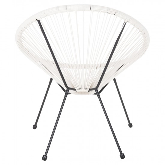 ΠΟΛΥΘΡΟΝΑ ΤΥΠΟΥ ΦΩΛΙΑ ΜΕΤΑΛ. ACAPULCO ΜΑΥΡΗ-ΛΕΥΚΟ ΣΥΝΘ.RATTAN 71x72x80Υεκ