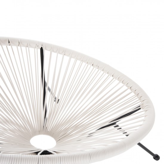 ΠΟΛΥΘΡΟΝΑ ΤΥΠΟΥ ΦΩΛΙΑ ΜΕΤΑΛ. ACAPULCO ΜΑΥΡΗ-ΛΕΥΚΟ ΣΥΝΘ.RATTAN 71x72x80Υεκ