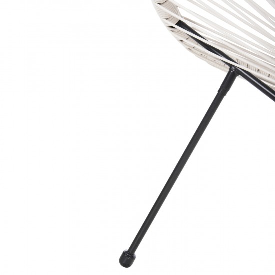 ΠΟΛΥΘΡΟΝΑ ΤΥΠΟΥ ΦΩΛΙΑ ΜΕΤΑΛ. ACAPULCO ΜΑΥΡΗ-ΛΕΥΚΟ ΣΥΝΘ.RATTAN 71x72x80Υεκ