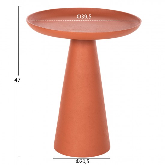 ΒΟΗΘΗΤΙΚΟ ΤΡΑΠΕΖΑΚΙ DELCON ΜΕΤΑΛΛΟ ΣΕ ΠΟΡΤΟΚΑΛΙ Φ39,5x47Υεκ.