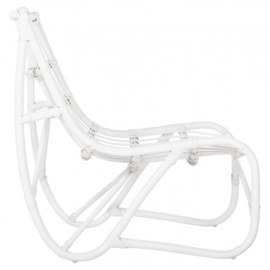 ΠΟΛΥΘΡΟΝΑ GRINN ΡΑΒΔΟΙ RATTAN ΣΕ ΛΕΥΚΟ 56,5x73,5x79,5Υ εκ.