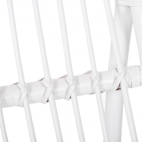 ΠΟΛΥΘΡΟΝΑ GRINN ΡΑΒΔΟΙ RATTAN ΣΕ ΛΕΥΚΟ 56,5x73,5x79,5Υ εκ.