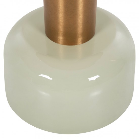 ΒΟΗΘΗΤΙΚΟ ΤΡΑΠΕΖΑΚΙ ERODE ΜΕΤΑΛΛΟ ΣΕ ΑΝΟΙΧΤΟ ΠΡΑΣΙΝΟ-ΧΡΥΣΟ Φ40,5x48Υ εκ.