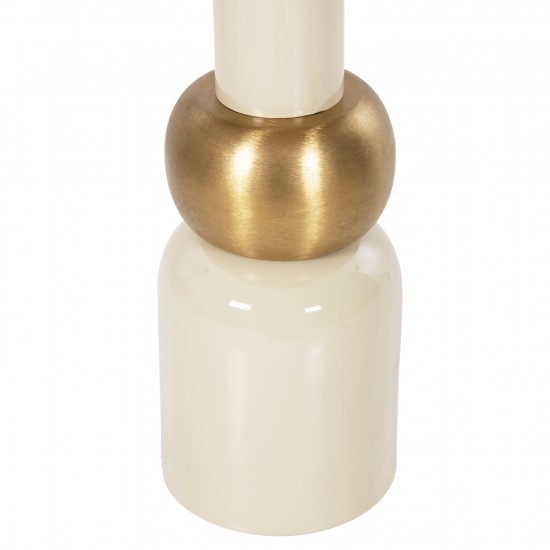 ΒΟΗΘΗΤΙΚΟ ΤΡΑΠΕΖΑΚΙ AMBUR ΜΕΤΑΛΛΟ ΣΕ ΕΚΡΟΥ-ΧΡΥΣΟ Φ40,5x62Υ εκ.