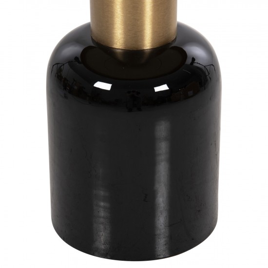 ΒΟΗΘΗΤΙΚΟ ΤΡΑΠΕΖΑΚΙ ERODE ΜΕΤΑΛΛΟ ΜΑΥΡΟ-ΧΡΥΣΟ-ΚΕΡΑΣΙ Φ50,5x50Υ εκ.