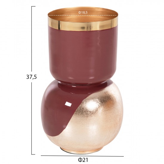 ΕΠΙΤΡΑΠΕΖΙΟ ΔΙΑΚΟΣΜΗΤΙΚΟ BAZO LINGON ΜΕΤΑΛΛΟ ΚΕΡΑΣΙ-ΧΡΥΣΟ ΠΕΡΛΕ Φ21x37,5Υ