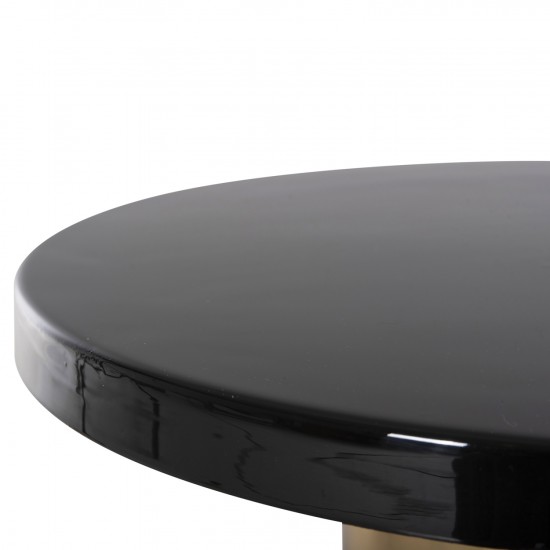 ΒΟΗΘΗΤΙΚΟ ΤΡΑΠΕΖΑΚΙ SURAT ΜΕΤΑΛΛΟ ΣΕ ΜΑΥΡΟ-ΧΡΥΣΟ Φ50,5x59,5Υ εκ.