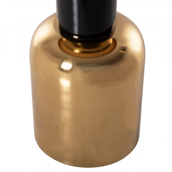 ΒΟΗΘΗΤΙΚΟ ΤΡΑΠΕΖΑΚΙ SURAT ΜΕΤΑΛΛΟ ΣΕ ΜΑΥΡΟ-ΧΡΥΣΟ Φ50,5x59,5Υ εκ.