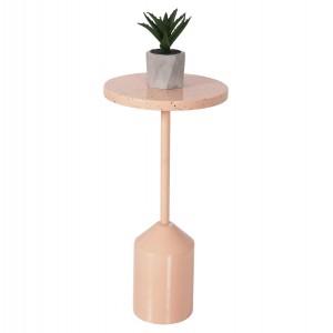 ΒΟΗΘΗΤΙΚΟ ΤΡΑΠΕΖΑΚΙ BOMBAY ΜΕΤΑΛΛΟ ΣΕ ΣΟΜΟΝ ΜΕ ΠΟΥΑ ΕΠΙΦΑΝΕΙΑ Φ25,5x51Υεκ