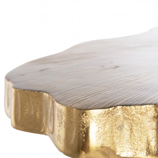 ΤΡΑΠΕΖΙ ΣΑΛΟΝΙΟΥ ANGUL ΜΕΤΑΛΛΟ ΣΕ ΧΡΥΣΟ-ΜΑΥΡΟ 62x62x44Υεκ.