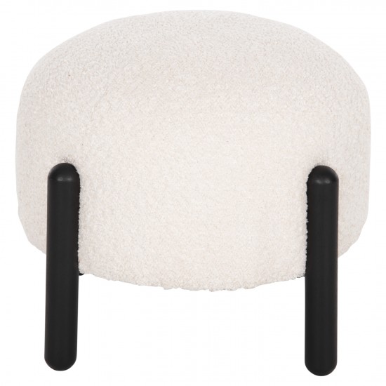 ΣΚΑΜΠΟ EWAN ΣΤΡΟΓΓΥΛΟ ΕΚΡΟΥ ΜΠΟΥΚΛΕ ΥΦΑΣΜΑ-ΜΑΥΡΑ ΜΕΤΑΛΛΙΚΑ ΠΟΔΙΑ Φ45x36Υεκ.